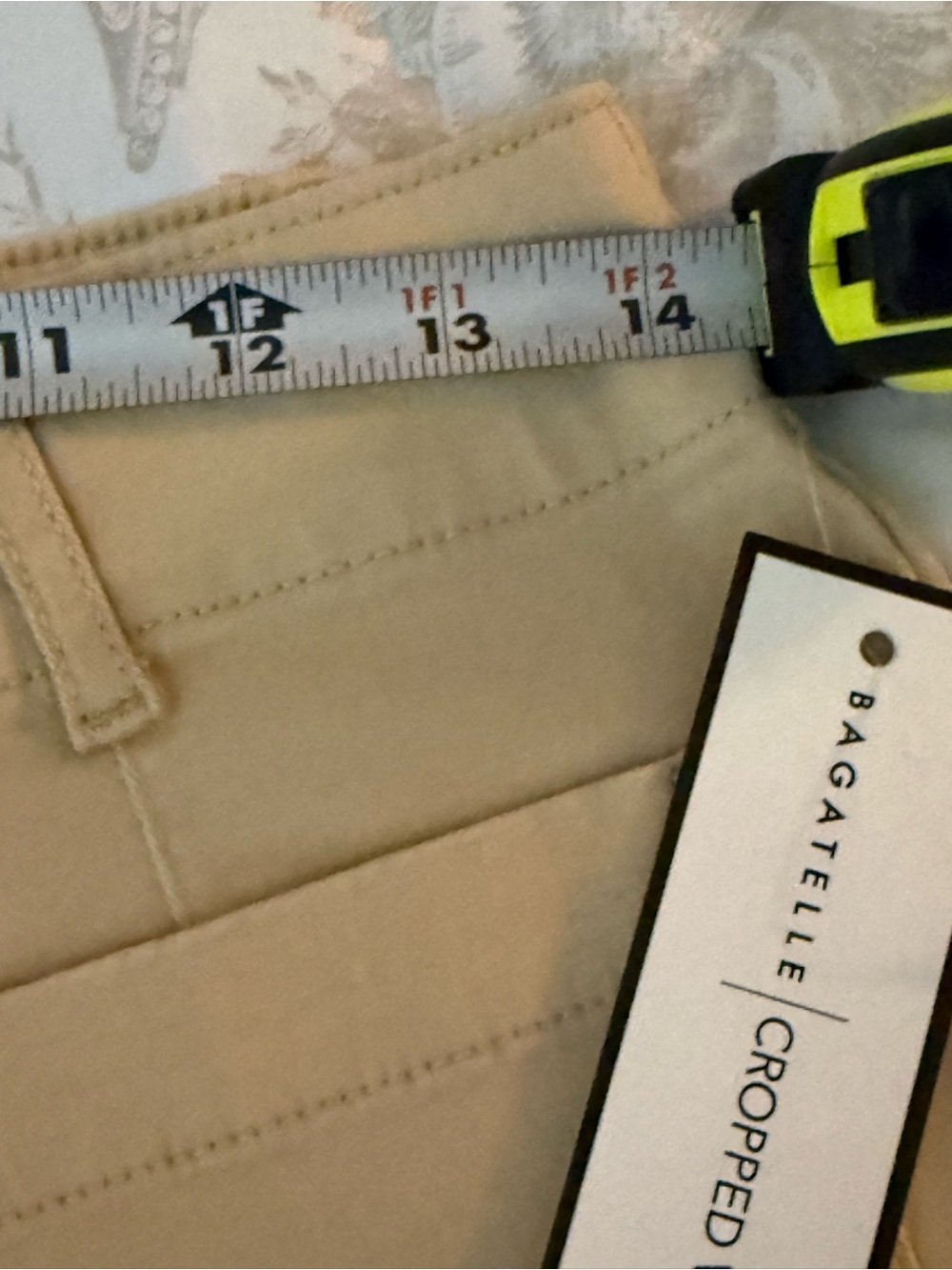 bagatelle Cropped Wide Leg Pants in Light Beige - Picture 2 of 5